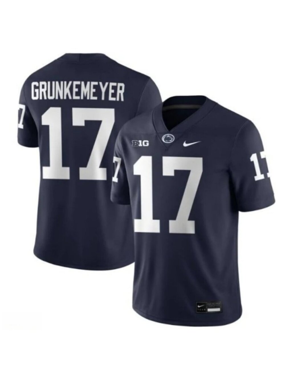 Kids Youths Ethan Grunkemeyer Navy Jersey Stitched Vapor
